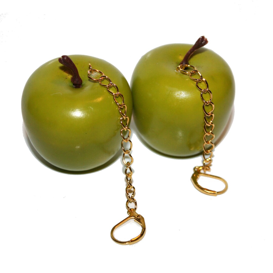 Giant Apple Earrings Big Red Apple Earrings Teacher Earrings Teacher