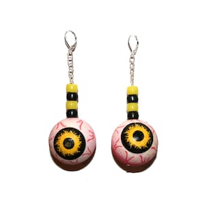 Spooky Eyeball Earrings - Super Spooky Eye Earrings - halloween clothing jewelry eyeball all seeing eye third eye cosplay halloween kitsch
