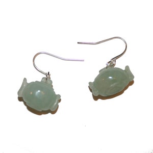 Vintage Jade Teapot Earrings - vintage green white jade teapot hand carved vintage jade real