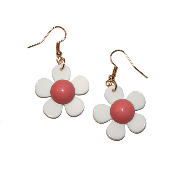 【VINTAGE HOLLYWOOD】Nature Daisy Earrings☆送料関税込 Daisy Earrings/dangle Earrings/nature Jewelry/botanical
