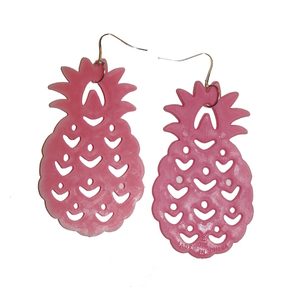 Pink pineapple best sale earrings