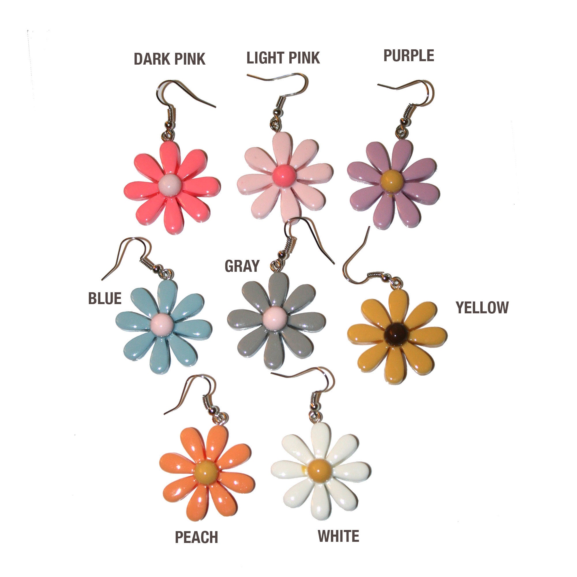 90s Inspired Daisy Earrings - Mod Vintage Inspired Mod Daisy