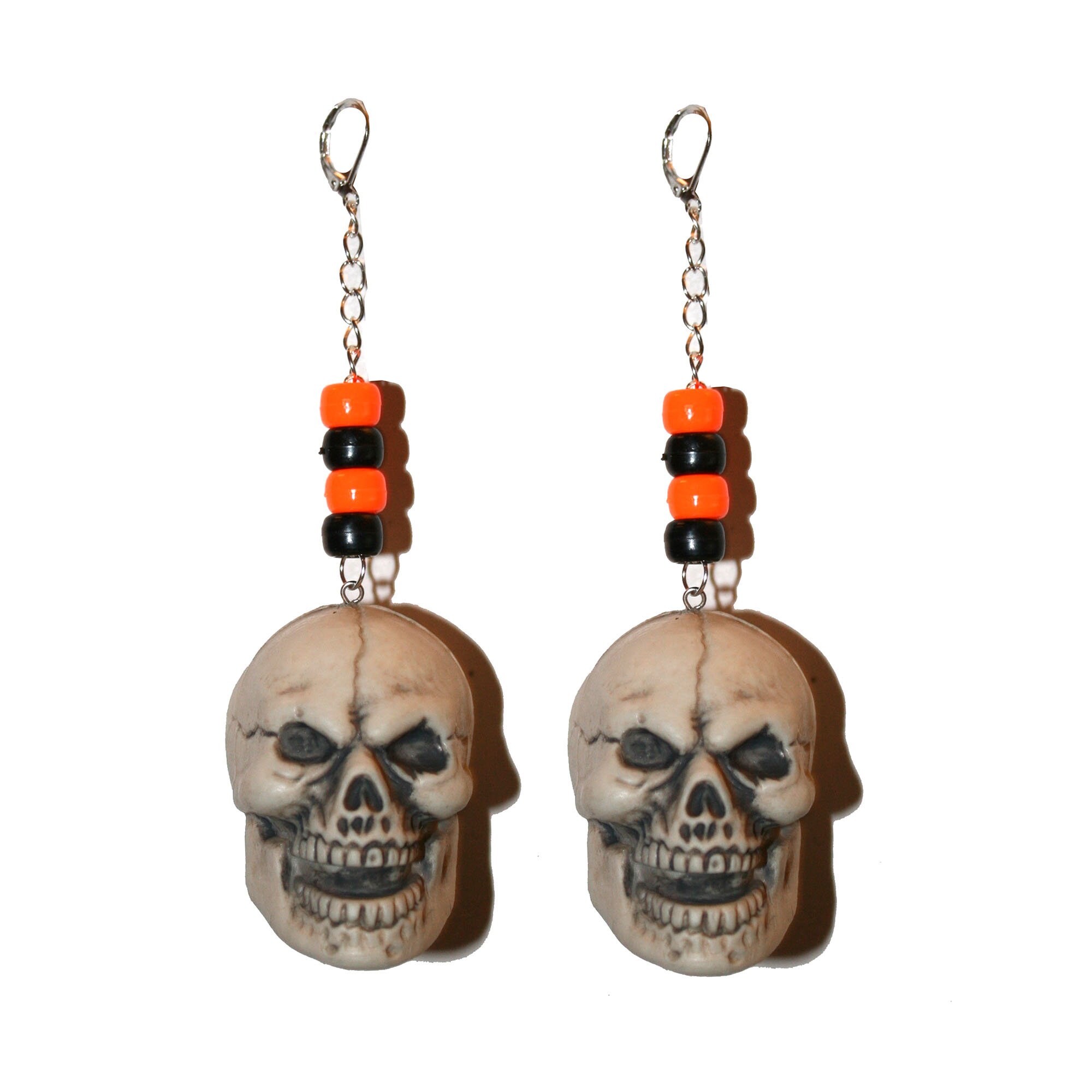 Big skull earrings discount