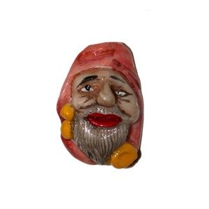Vintage Weird Old Man Pin - unusual old man pin brooch weird man pin handmade