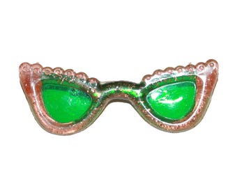 Vintage Plastic Sunglasses Brooch - vintage celluloid plastic brooch 50s 60s cracker jack charm