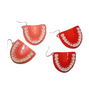 Orecchini dentiera - orecchini denti kawaii carini orecchini dentiera orecchini bocca denti regalo dentista pastello kawaii carino Halloween