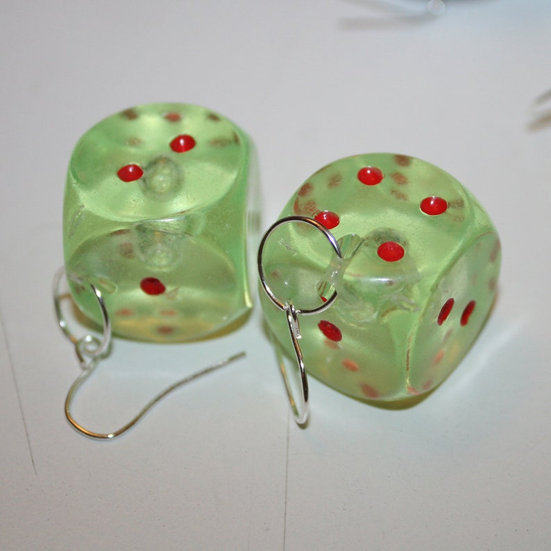 Pastel Dice Earrings Vintage 90s Dice Earrings Novelty Etsy