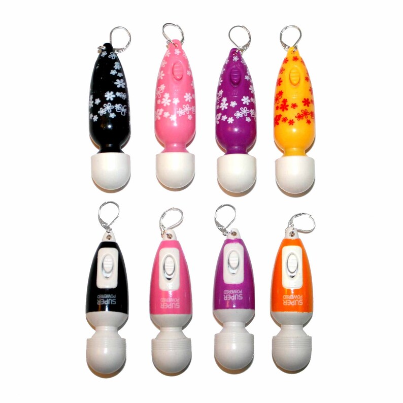 WORKING Mini Vibrator Wand Earrings Vibrator Earrings Pink Etsy