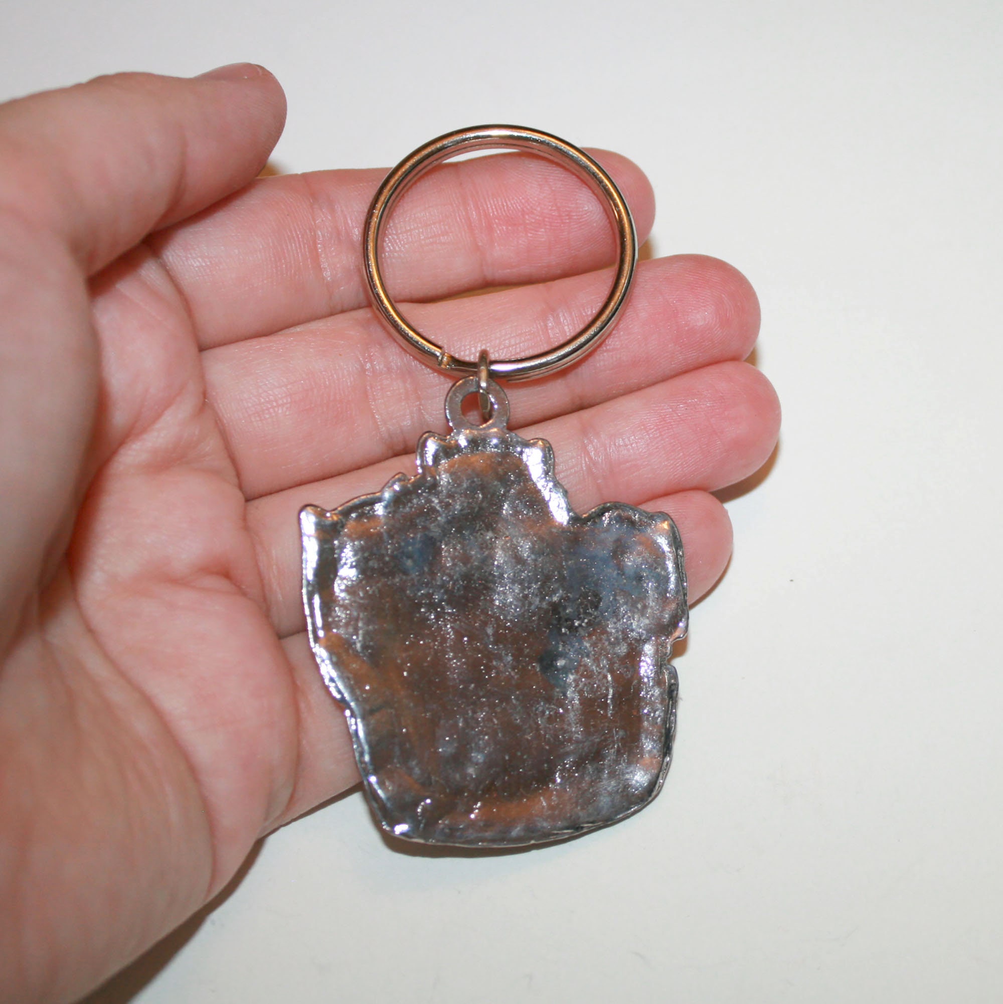 90s Vintage Kitty Basket Keychain - Retro Keychain Collectible Key ...