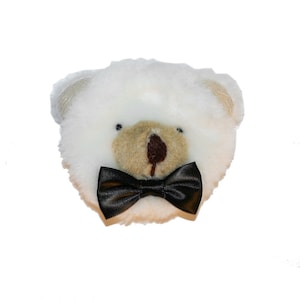 Giant Teddy Bear Brooch - Vintage Teddy Bear with Tiny Pocket Brooch Plus Kawaii Necklace