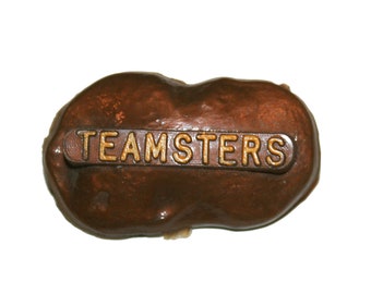 Vintage Teamsters Union Workers Pin - vintage potato pin celluloid 40s 50s