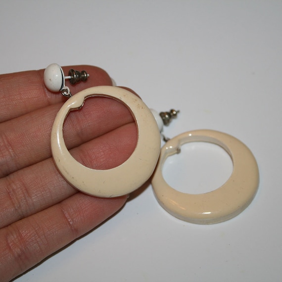 ◆VINTAGE HOLLYWOOD◆ Bumpy Round Earrings VH239OEA003B Elizabeth Taylor Gold Rose Chunky Hoop Love Blooms Vintage