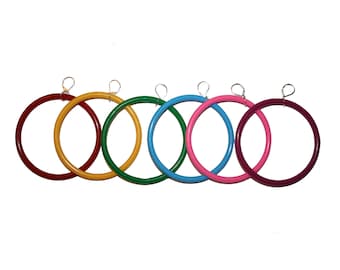 SINGLE Big Colorful Hoop Earrings Mix and Match - single earring mix and match huge hoops colorful hoops big earrings oversized earrings