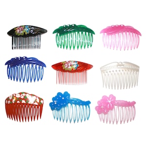 Vintage Hair Comb Set of 3 - vintage lot of hair combs 80s 90s 70s hair combs plastic hair combs