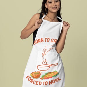 Funny Cooking Apron, Gift for Grilling Enthusiasts, BBQ Humor, Kitchen Accessory, Cooking Gifts for Him/Her, Unique Chef Apron