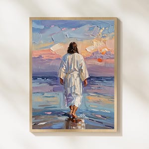 Jesus Walking on Water Print: Christian Bible Art (Digital Download)