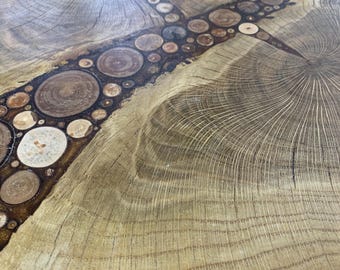 Neu | Beistelltisch Couchtisch | Eiche Epoxidharz | KAISER - Original Design®