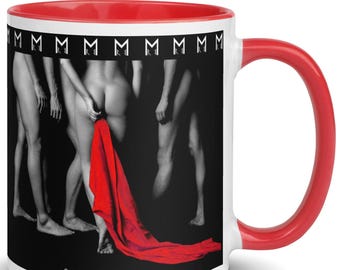 RED DESIRE Art Mug – exclusive limited edition fine art photography by Rossano B. Maniscalchi – Surreal Black & White Nude