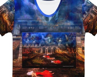 HEAVEN CAN WAIT Surreal All-Over Print Women's T-Shirt - photo by Rossano Maniscalchi - Women's Crew Neck