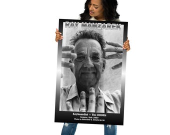 Ray Manzarek Poster - exclusive limited edition gallery portrait photography by Rossano B. Maniscalchi - gallery exhibition portrait