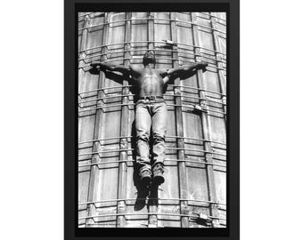 Signed Framed Photo – “Industrial Crucifixion” by Rossano B. Maniscalchi – Fine Art Black & White Print