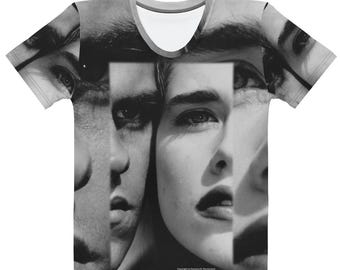 FACES Women's T-Shirt - Fine Art Photo by Rossano B. Maniscalchi - crew neck t-shirt