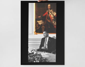 Barack Obama - Framed Fine Art Portrait Photography signed by Rossano B. Maniscalchi - Gallery exhibit portrait art