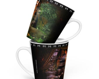 BETWEEN GOOD and EVIL ceramic Latte mug – exclusive limited edition fine art photography by Rossano B. Maniscalchi - Luxury Italian Design