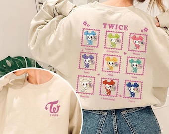 Twice Member Group Sweatshirt, Twice Lovelys This Is For World Tour Shirt, Kpop Twice Shirt, Twice Ready to Be Shirt, Twice World Tour Shirt