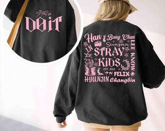 Do It Stray Kidsファンパーカー、ピンクのKポップファングッズ、SKZ