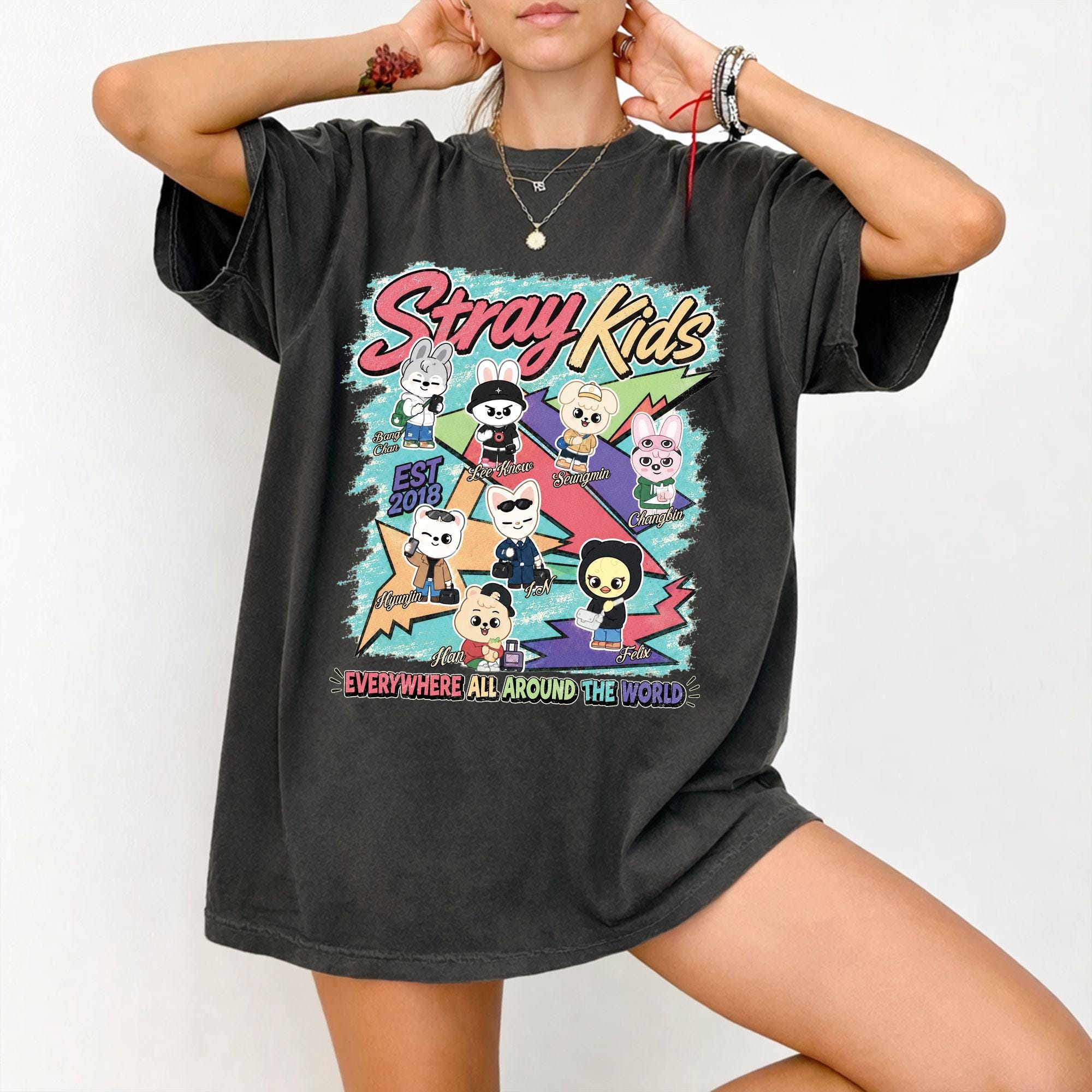 Stray Kids Skzoo Member Shirt, Skzoo Shirt, Stray Kids World Tour