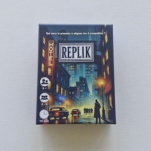 REPLIK – Première Édition - Jeu de stratégie – Ambiance années 80 – Jeu de société familial – 2 à 5 joueurs – Dès 8 ans