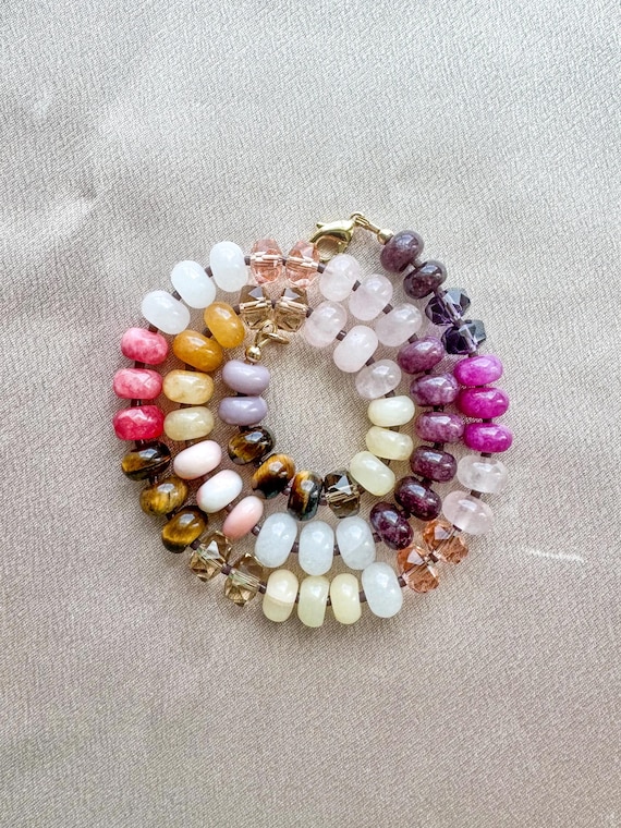 Sunset Sky Beaded Gemstone Necklace