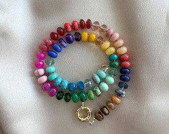 Spring Color Analysis Beaded Gemstone Necklace