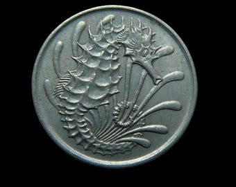 Coin 10 cents Singapore 1971 Seahorse