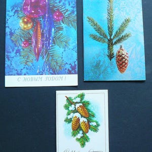 3 pcs. Vintage postcard USSR. Happy New Year!