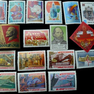 ソ連　切手 郵便切手。1991年ソ連のヴィンテージ未消印切手。ソ連の歴史を縮図で