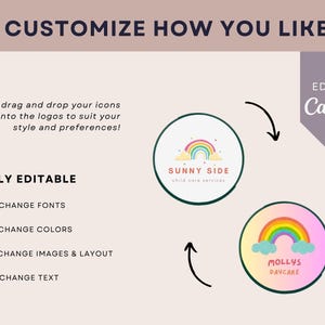 50 Canva Logo Templates, Customizable Logos & Branding Kit for Small Business Owners, Modern Square Logo Design Bundle with PLR MRR image 5
