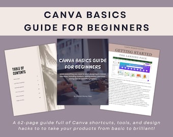 Canva Basics Guide for Beginners PLR, 60+ Page Canva Crash Course PDF, Editable Canva User Manual ebook, How to Use Canva User Guide eBook