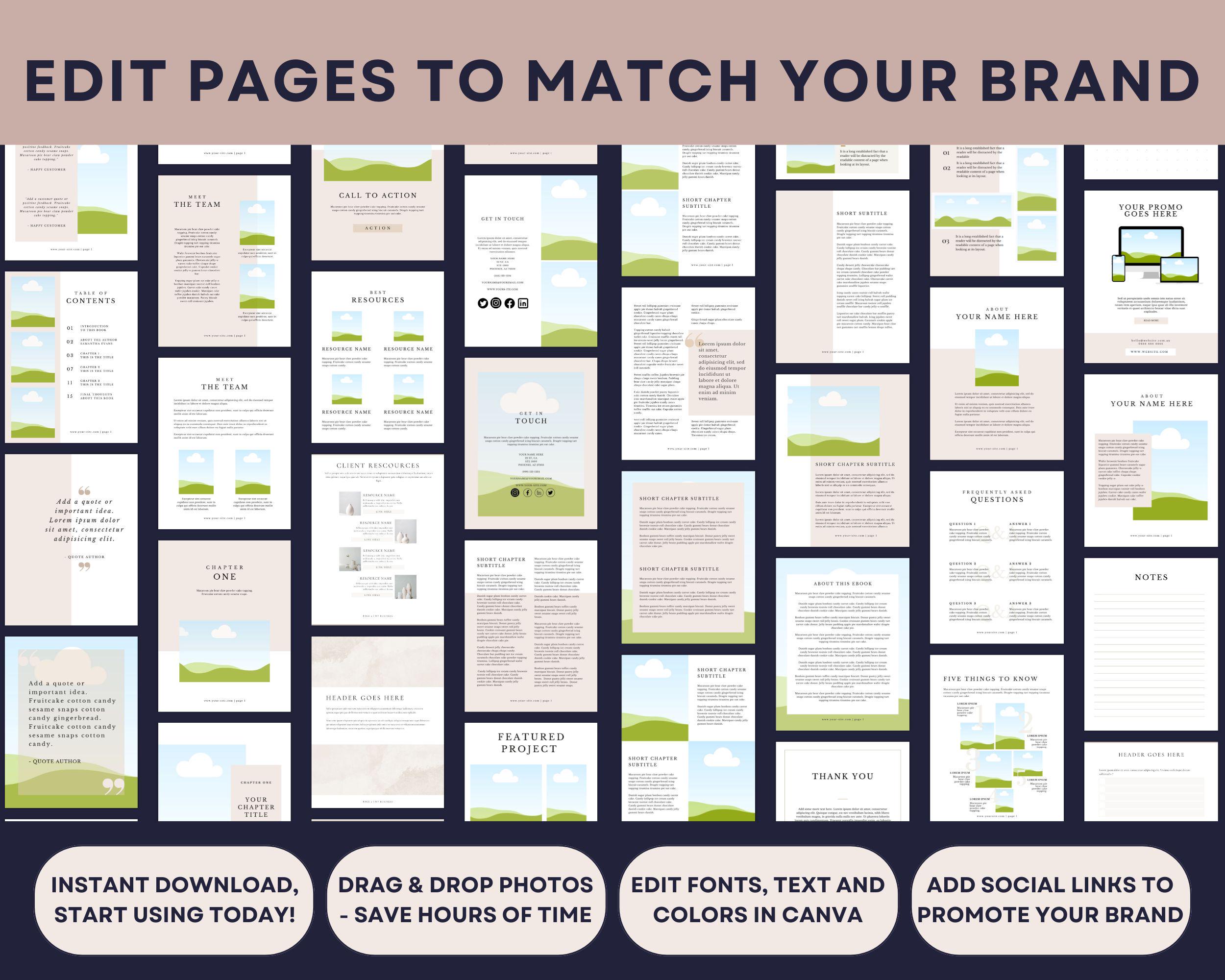 PLR Canva Ebook Template, Book Template for Resell, DFY E-book ...