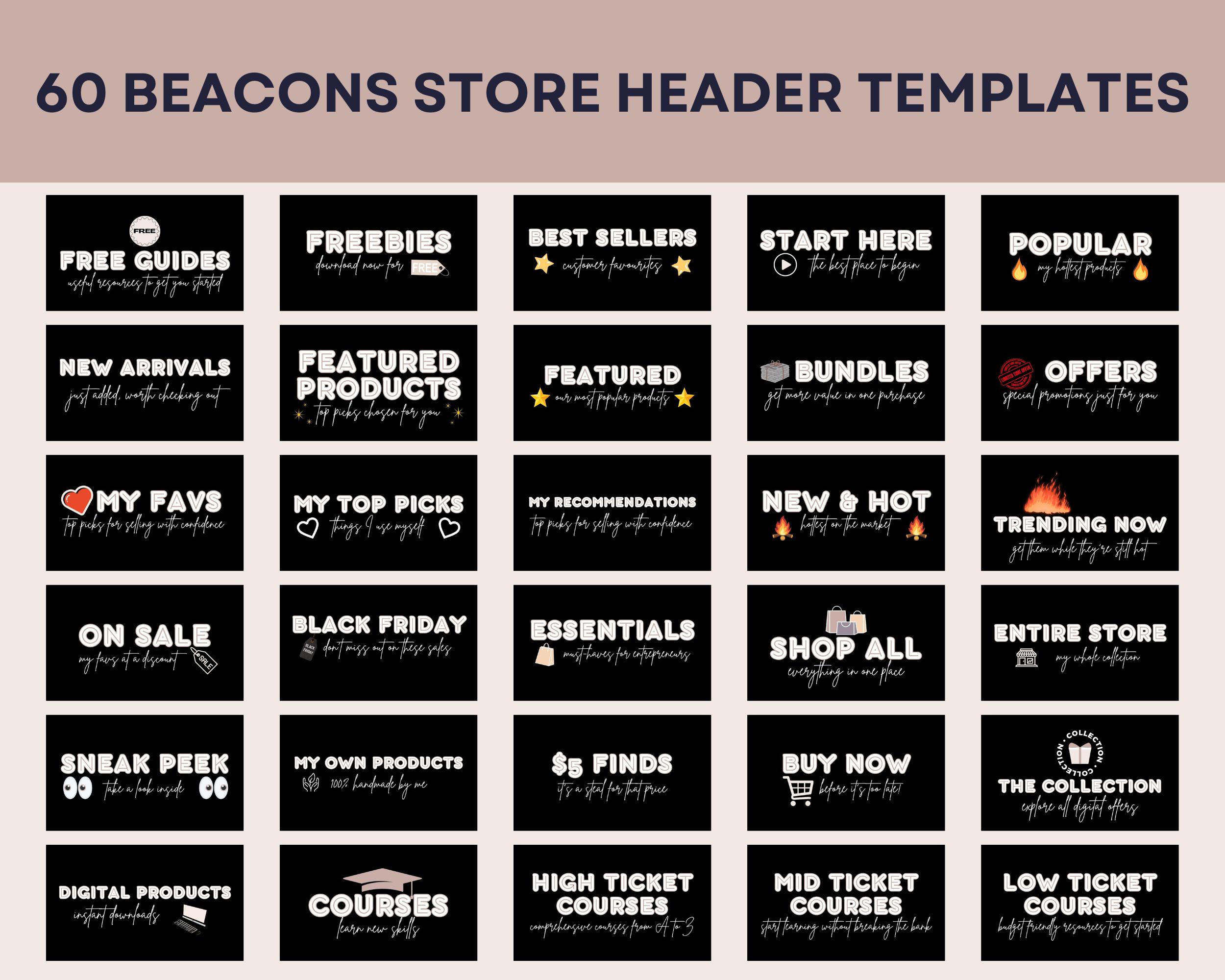 10 Stan Store Sales Page Template & Aesthetic Beacons Landing Pages, 60 ...