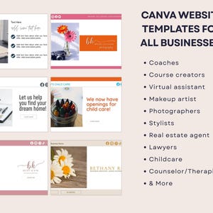 50 Canva Website Templates for UGC Portfolio, Small Business & Service ...