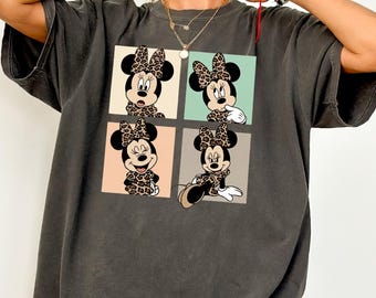 Camisa Safari de Minnie Mouse Comfort Colors®, Camisa Leopardo de Minnie Mouse, Camisa Animal Kingdom, Camisa Minnie Mouse, Camisa Safari de Disney