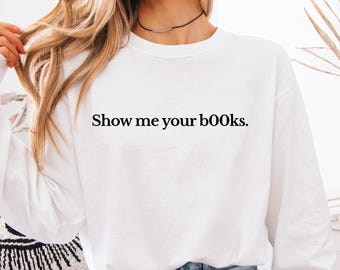 Show me your b00ks Comfort Colors Tee, Book Lover Y2K Style