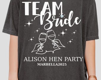 Personalized Hen Party T-Shirts: Team Bride Matching Tops