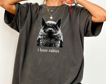 Comfort Colors® I Have Rabies Shirt, Funny Humor Shirt, Sarcastic Womens Tshirt, Sarcasm Shirt, Unhinged Meme Shirt, Weird Dark Humor Shirt