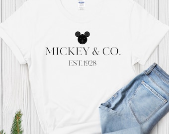 Mickey & Co T Shirt, Mickey and Co. est. 1928 Shirt, Unisex Tee, Mickey And Friends Shirt, Disney Shirts, Disney Trip Shirt