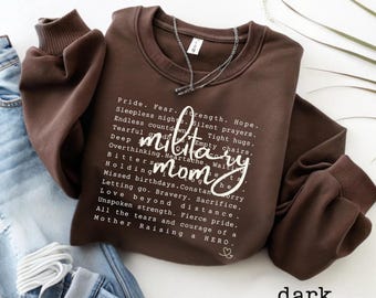 Military Mom Definition Sweatshirt Custom Military Mama Words Shirt Boot Camp Graduation Deployment Gift