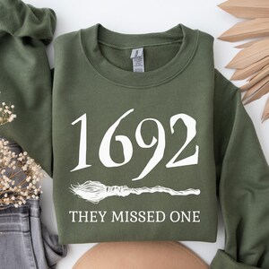 1692 Salem Witch Sweatshirt: Spooky Halloween Shirt