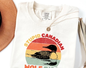Dum nordlig vargfågel Comfort Colors® T-shirt, rolig djurgrafik-t-shirt, kaotisk humortröja, unisex vintage-t-shirt